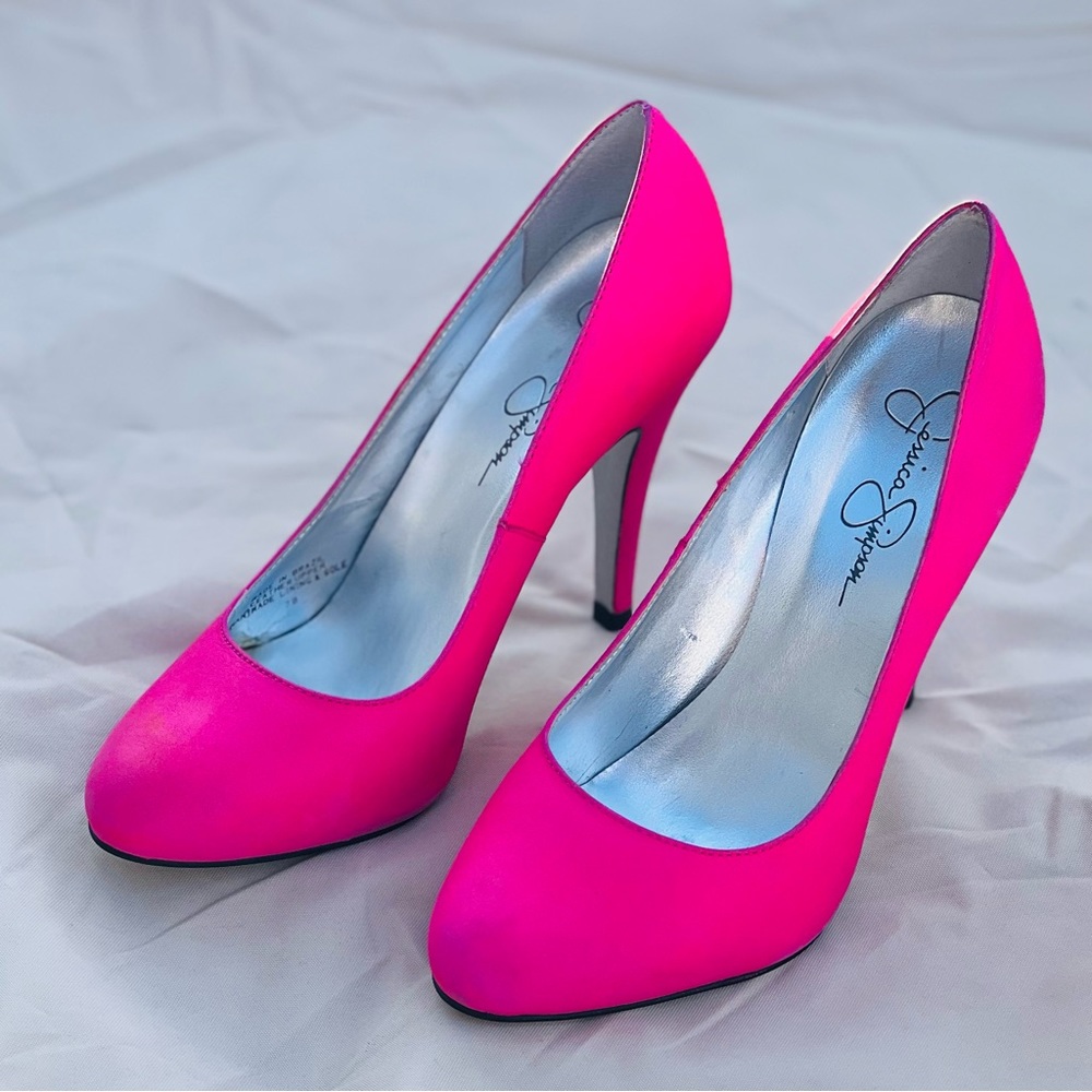 Jessica Simpson Pink Suede Heels